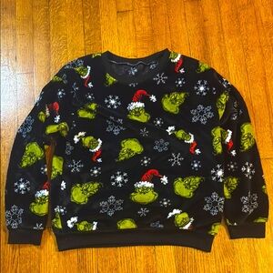 Black and Green Grinch Christmas Sweater